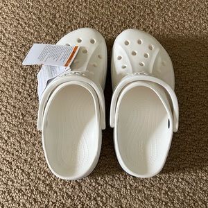 White bayaband Crocs